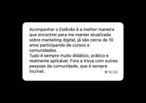 Mensagem de um membro da Comunidade Mentropia (5)